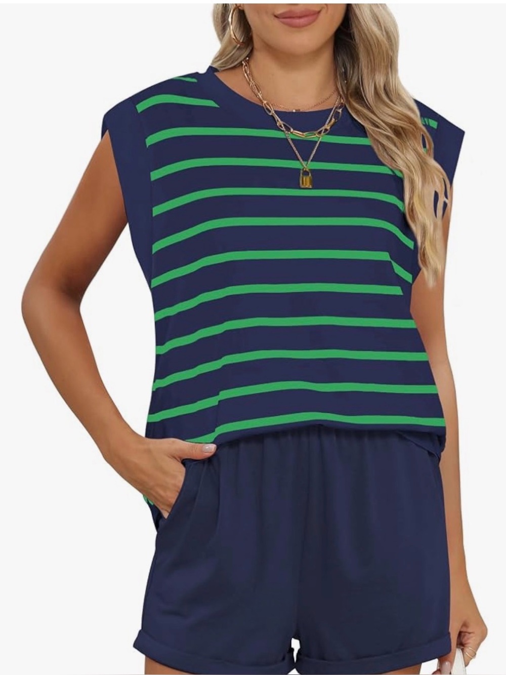 BNWT 2 Piece Matching Set Summer Outfit-Short Sets Casual Lounge Set